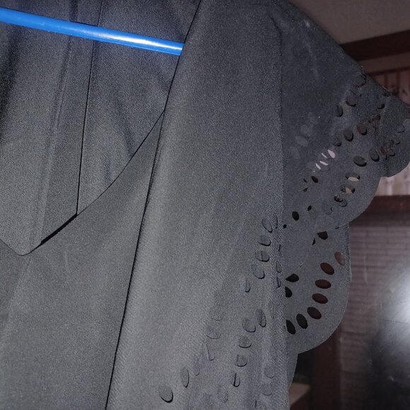Spense Women's Dress SZ 6 Black with Wide Eyelet Lace - Picture 4 of 6